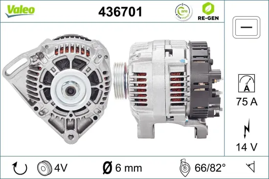 Generator 14 V VALEO 436701 Bild Generator 14 V VALEO 436701