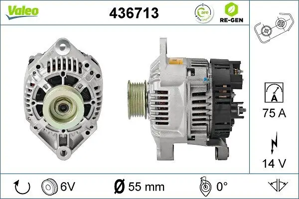 Generator 14 V VALEO 436713