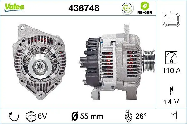 Generator 14 V VALEO 436748