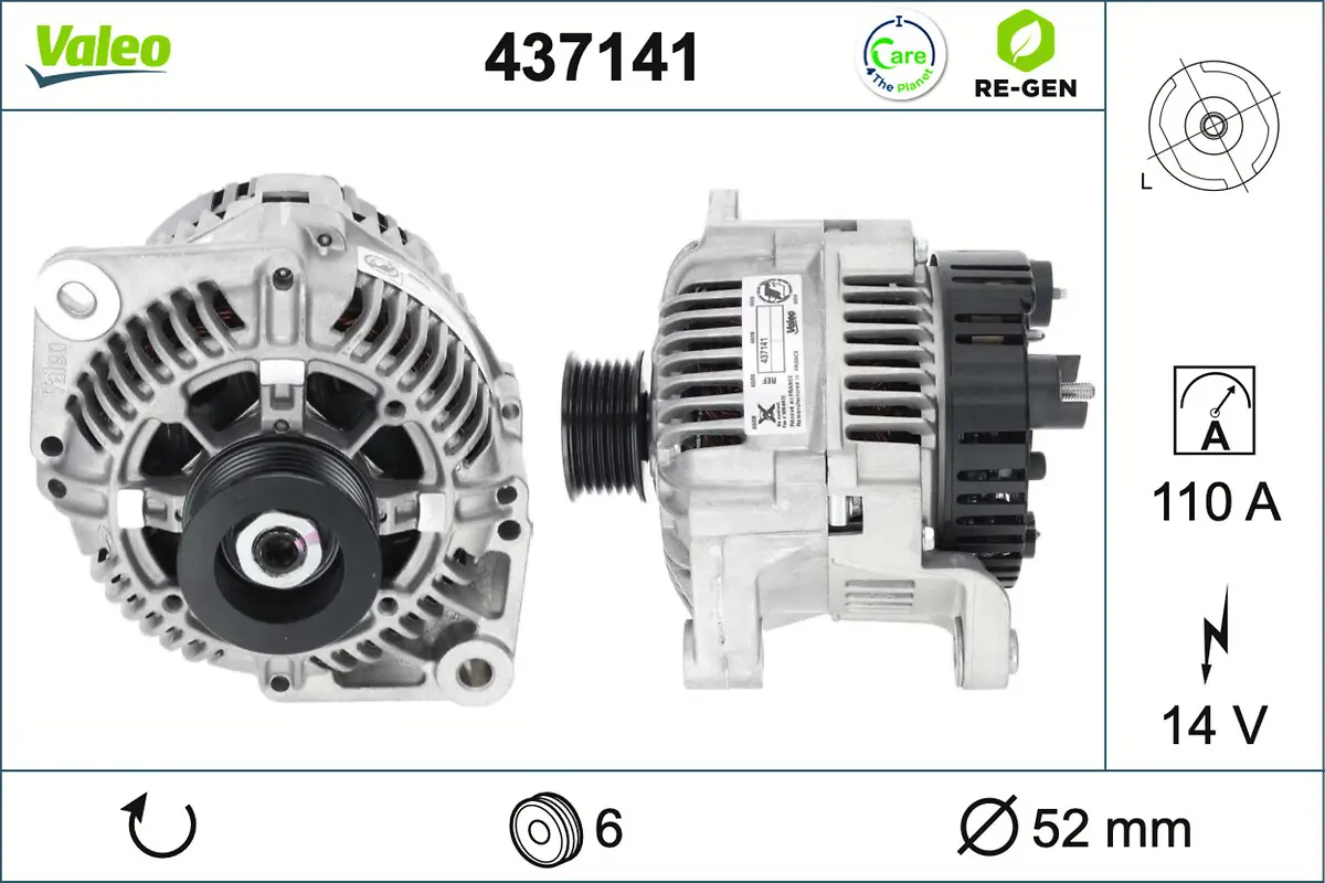 Generator 14 V VALEO 437141