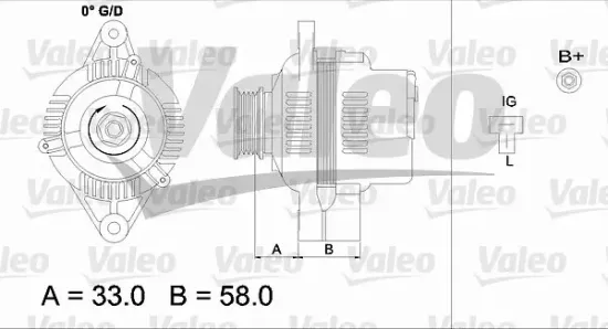 Generator 14 V VALEO 437154 Bild Generator 14 V VALEO 437154