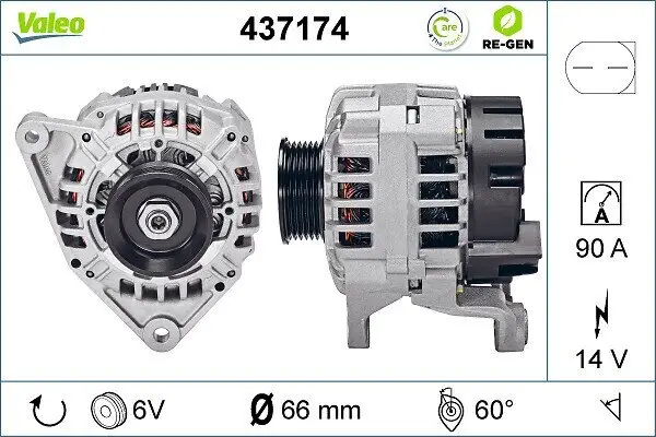 Generator 14 V VALEO 437174