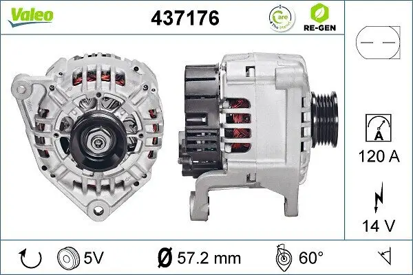 Generator 14 V VALEO 437176