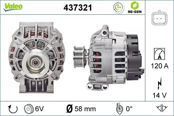 Generator 14 V VALEO 437321