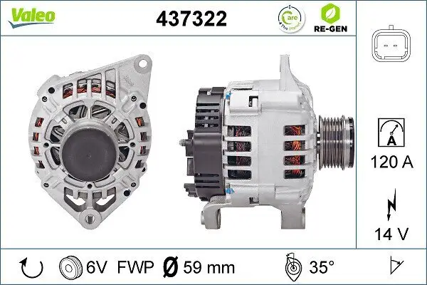 Generator 14 V VALEO 437322