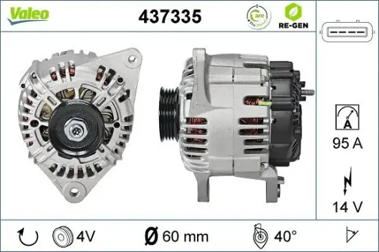 Generator 14 V VALEO 437335 Bild Generator 14 V VALEO 437335