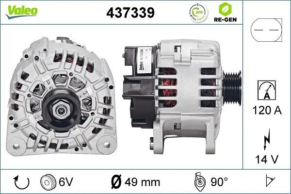 Generator 14 V VALEO 437339