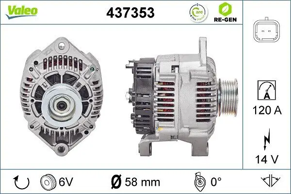 Generator 14 V VALEO 437353
