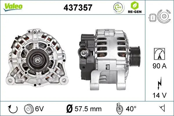 Generator 14 V VALEO 437357