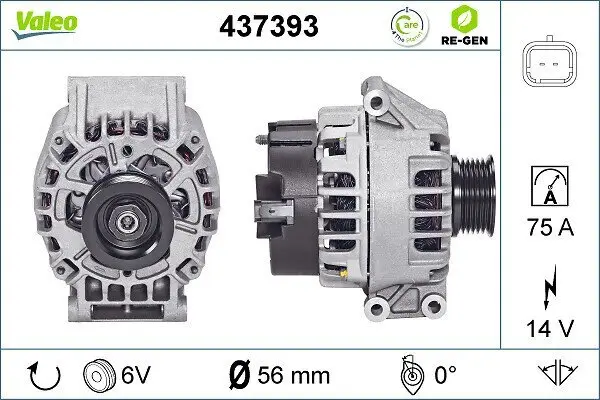 Generator 14 V VALEO 437393