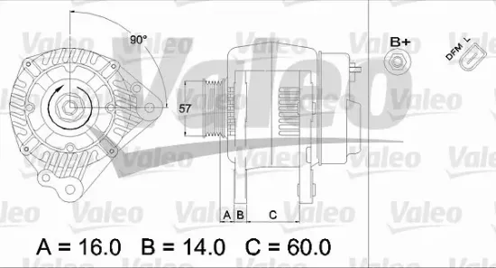 Generator 14 V VALEO 437411 Bild Generator 14 V VALEO 437411