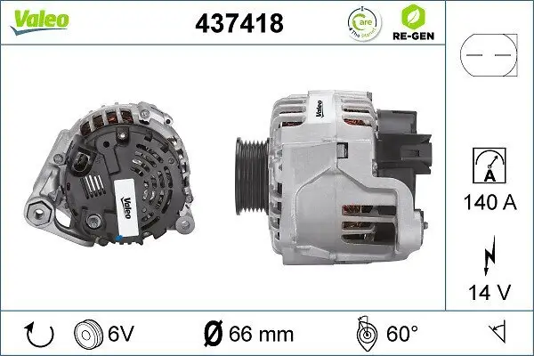 Generator 14 V VALEO 437418