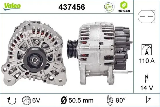 Generator 14 V VALEO 437456 Bild Generator 14 V VALEO 437456