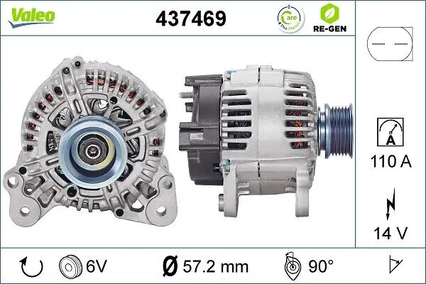 Generator 14 V VALEO 437469