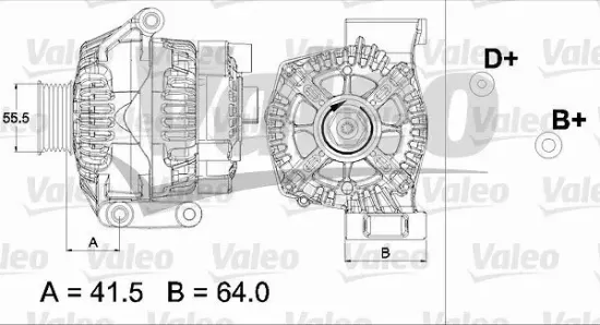 Generator 14 V VALEO 437475 Bild Generator 14 V VALEO 437475