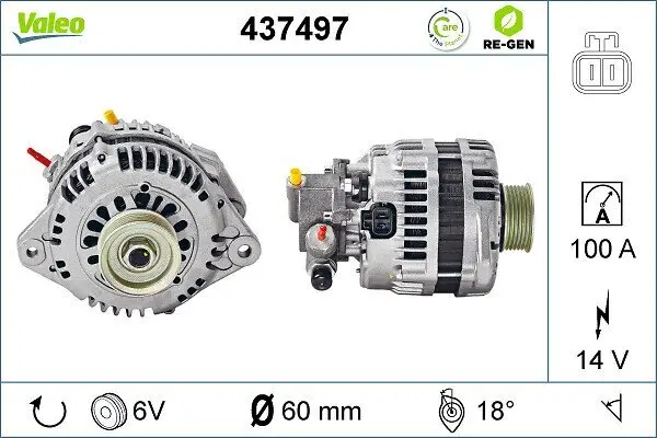 Generator 14 V VALEO 437497