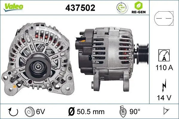 Generator 14 V VALEO 437502