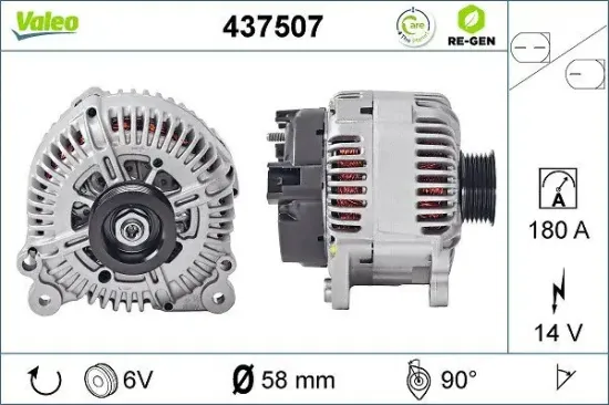 Generator 14 V VALEO 437507 Bild Generator 14 V VALEO 437507