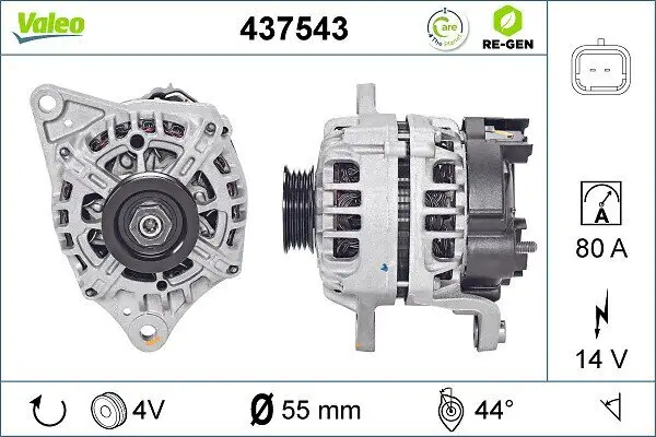 Generator 14 V VALEO 437543