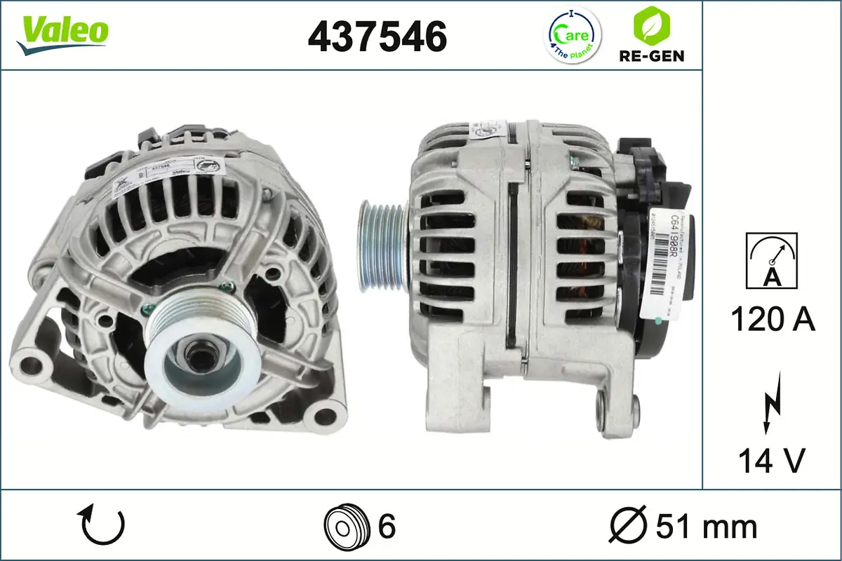 Generator 14 V VALEO 437546