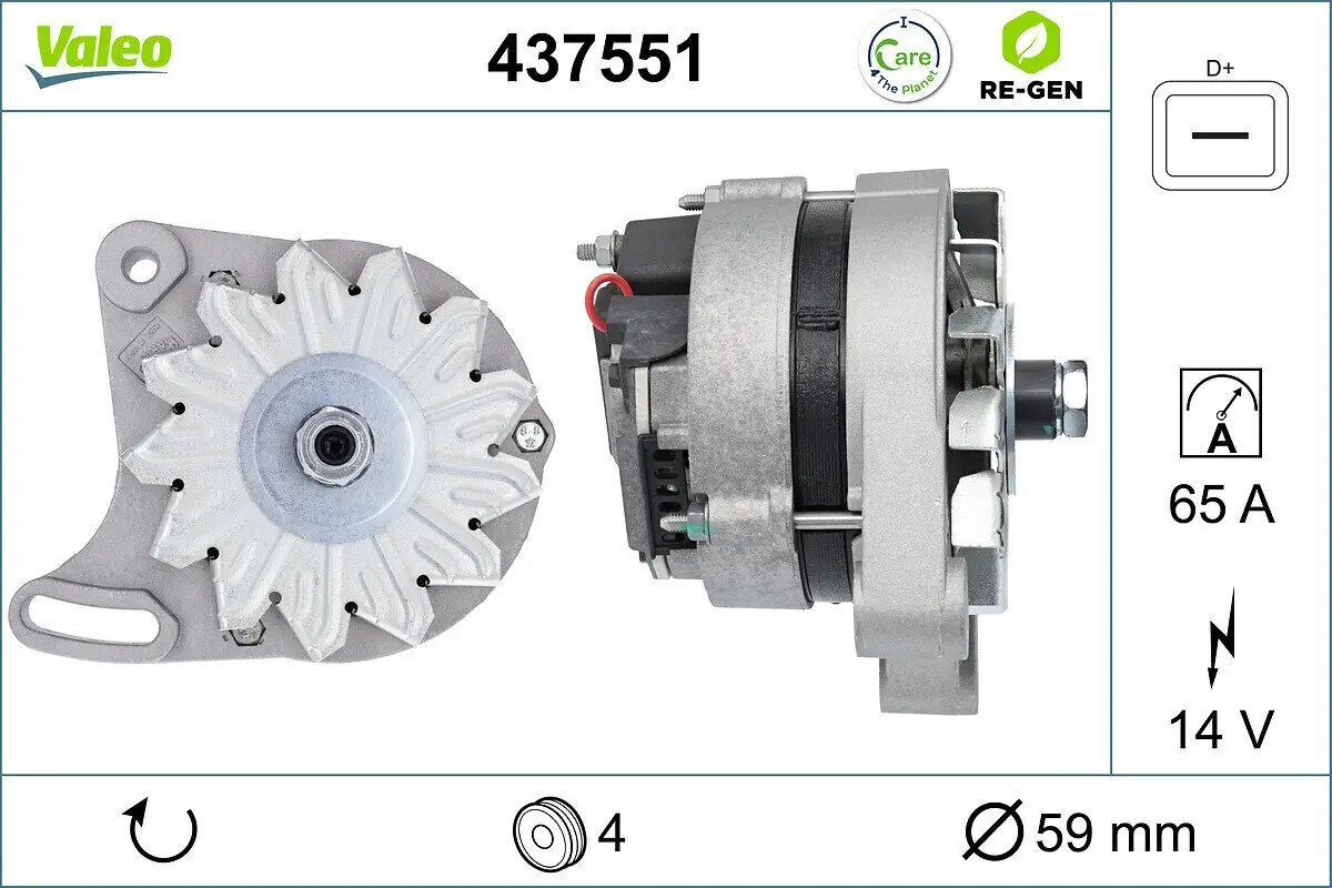 Generator 14 V VALEO 437551