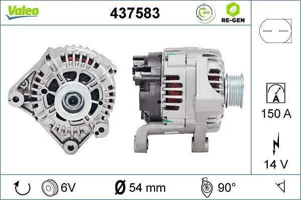 Generator 14 V VALEO 437583