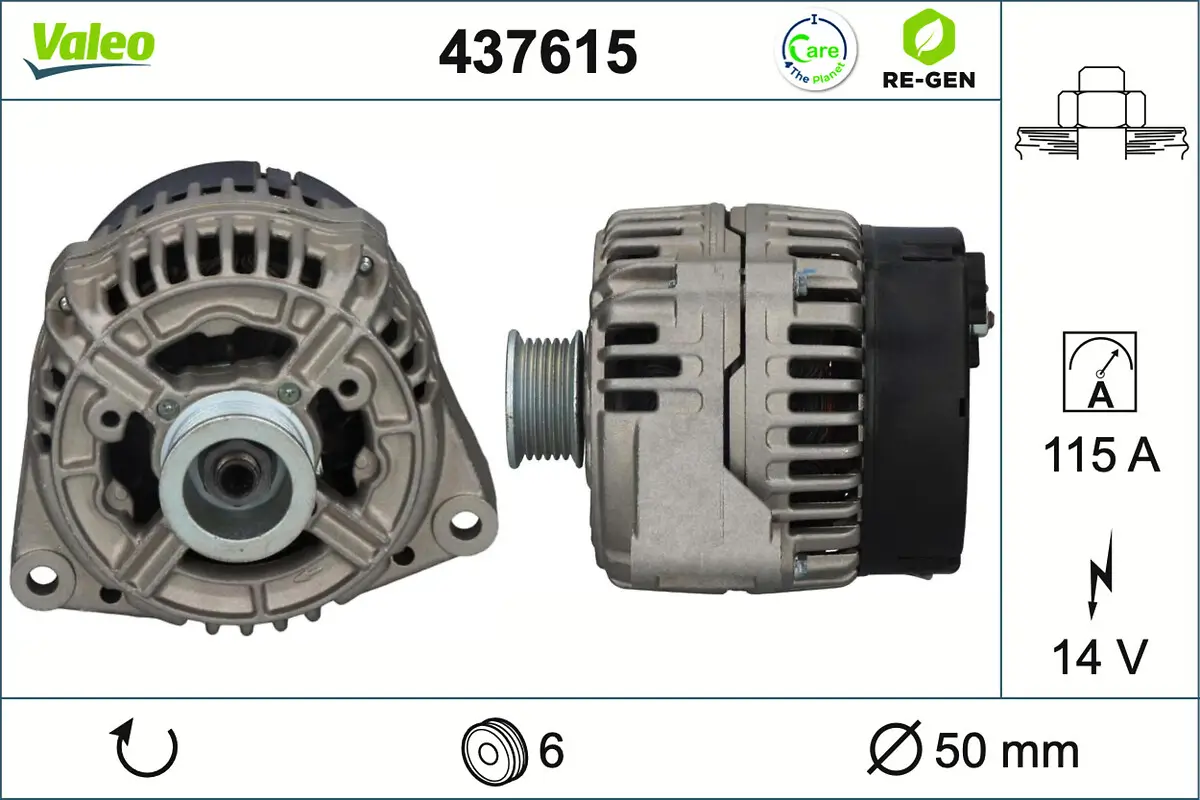 Generator 14 V VALEO 437615