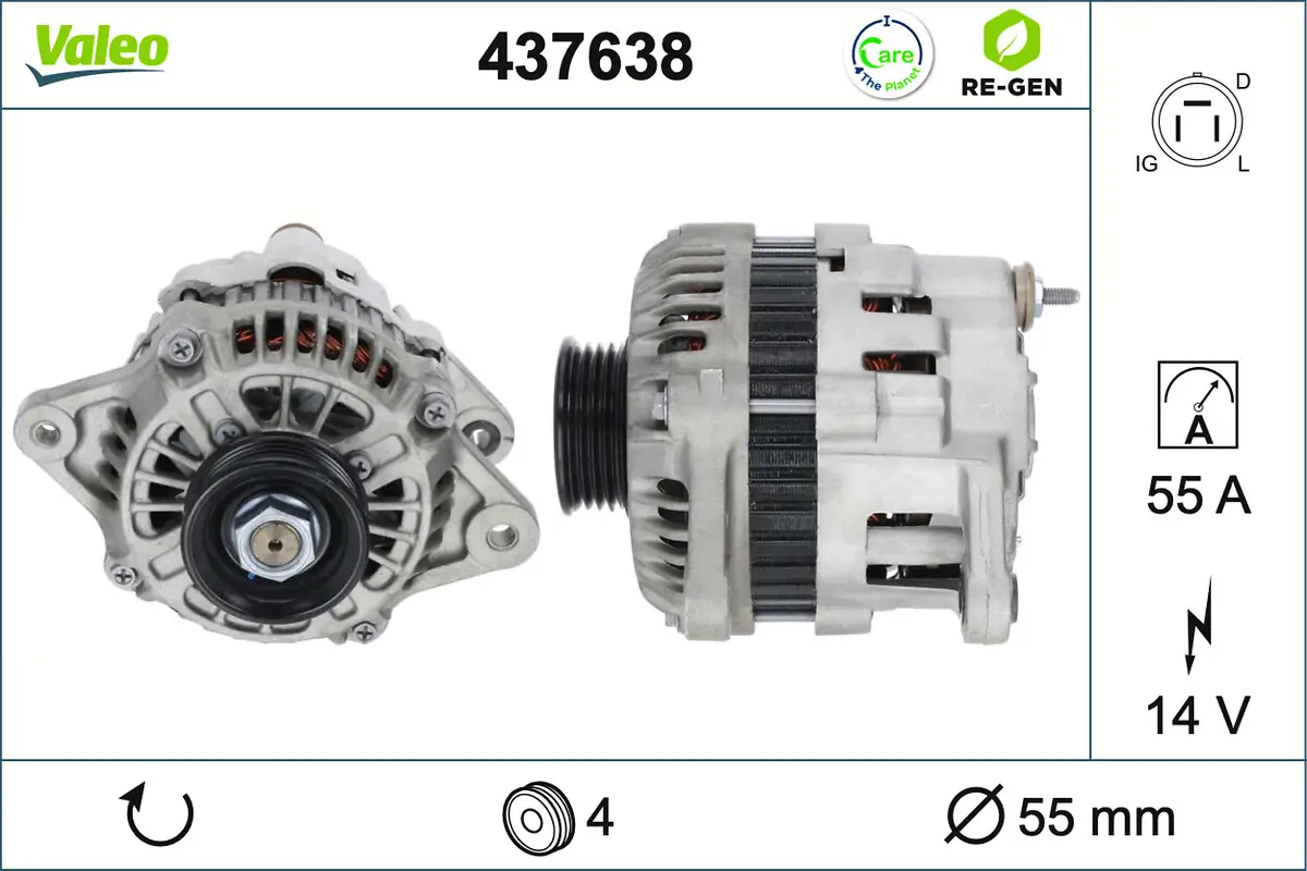 Generator 14 V VALEO 437638