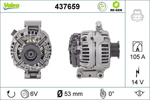 Generator 14 V VALEO 437659