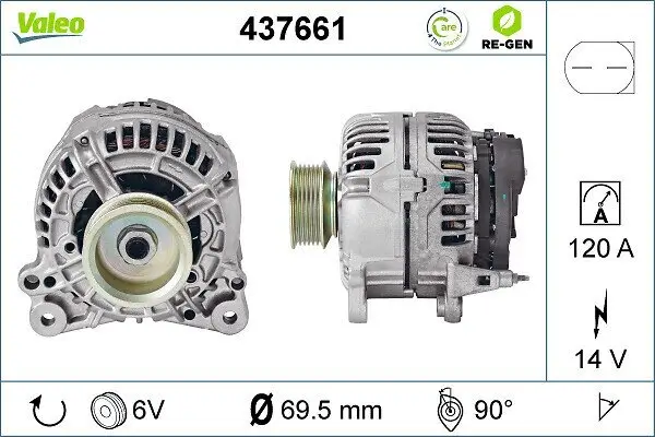 Generator 14 V VALEO 437661