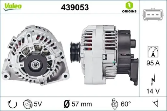 Generator 14 V VALEO 439053 Bild Generator 14 V VALEO 439053