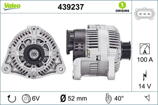 Generator 14 V VALEO 439237