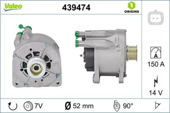 Generator 14 V VALEO 439474 Bild Generator 14 V VALEO 439474