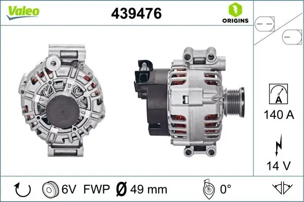 Generator 14 V VALEO 439476