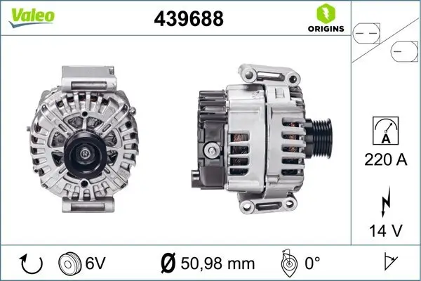 Generator 14 V VALEO 439688