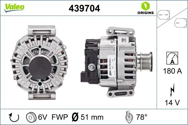 Generator 14 V VALEO 439704