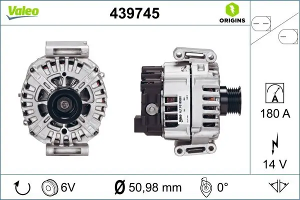 Generator 14 V VALEO 439745