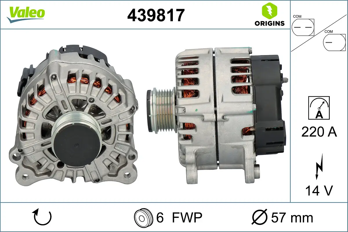 Generator 14 V VALEO 439817