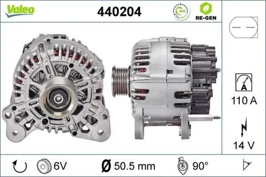 Generator 14 V VALEO 440204 Bild Generator 14 V VALEO 440204