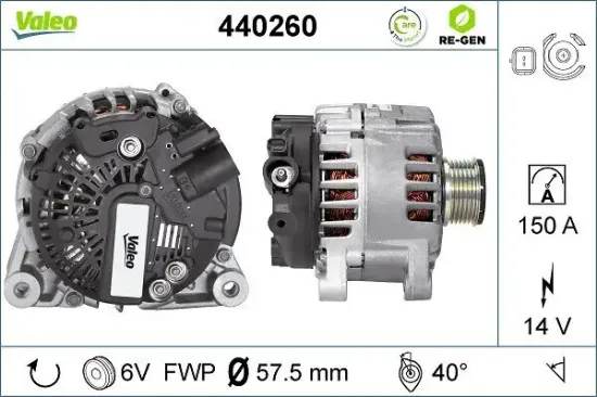 Generator 14 V VALEO 440260 Bild Generator 14 V VALEO 440260