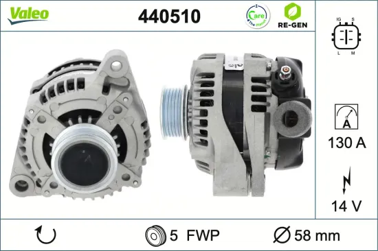 Generator 14 V VALEO 440510 Bild Generator 14 V VALEO 440510