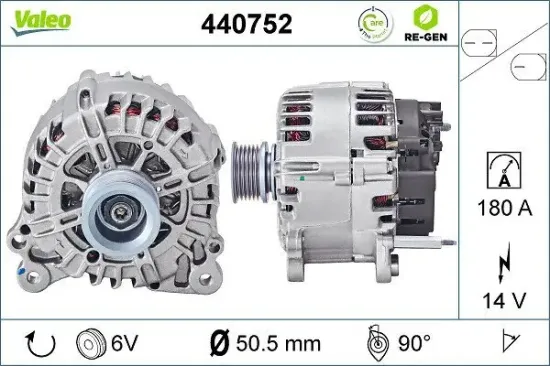Generator 14 V VALEO 440752 Bild Generator 14 V VALEO 440752