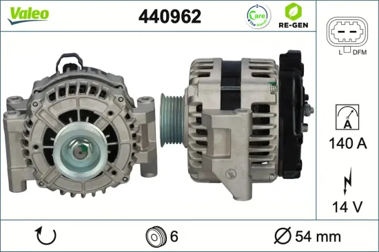 Generator 14 V VALEO 440962 Bild Generator 14 V VALEO 440962