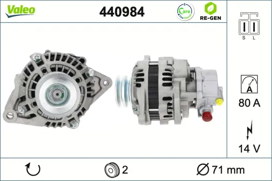 Generator 14 V VALEO 440984 Bild Generator 14 V VALEO 440984