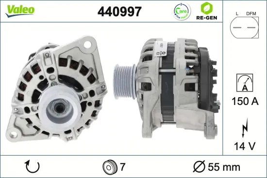 Generator 14 V VALEO 440997 Bild Generator 14 V VALEO 440997