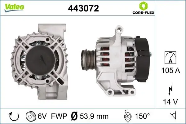 Generator 14 V VALEO 443072