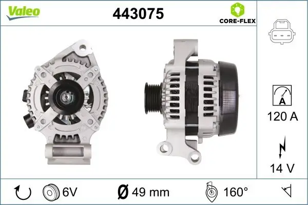Generator 14 V VALEO 443075