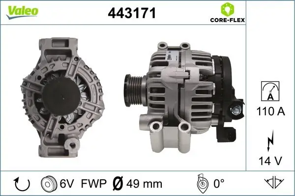 Generator 14 V VALEO 443171
