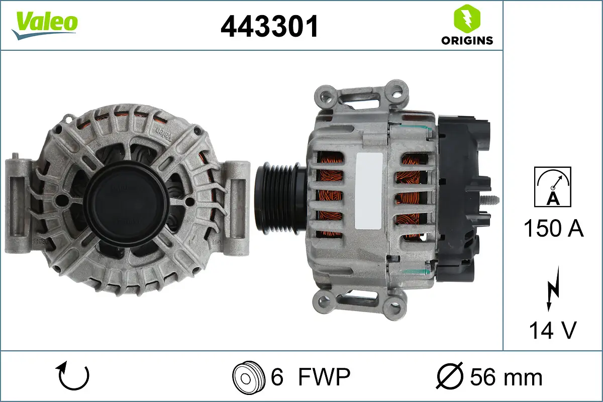 Generator 14 V VALEO 443301