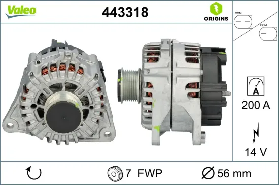 Generator 14 V VALEO 443318 Bild Generator 14 V VALEO 443318